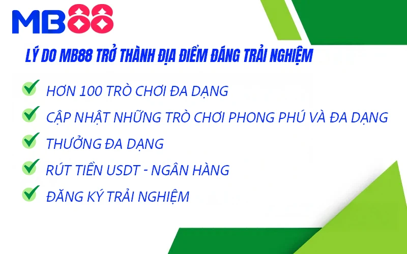 MB88 | Trang Đại Lý Uỷ Quyền Của MB88〖+88K Mỗi Ngày〗 2 Lý do MB88 trở thành địa điểm đáng trải nghiệm